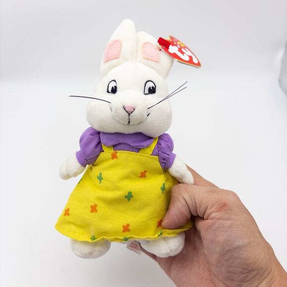 NEW Ty Beanie Baby RUBY Bunny Rabbit Nick Jr. Max & Ruby Easter Plush Toy - Picture 5 of 9